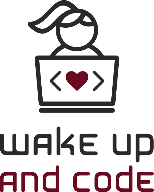 logo wake up and code